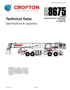 Link Belt 8675 Load Chart