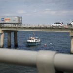 Crofton Diving performs salvage of tractor trailer off the the Chesapeake Bay Bridge Tunnel.